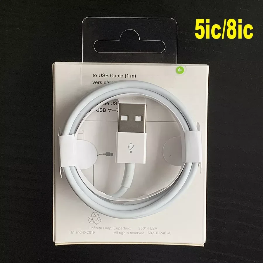 

10Pcs 5ic 1m/3ft 8ic E75 Chip i7/i8 model Data USB charger Cable for i5 6 7 8 plus X XS MAX XR with retail 8ic Cable 8 core