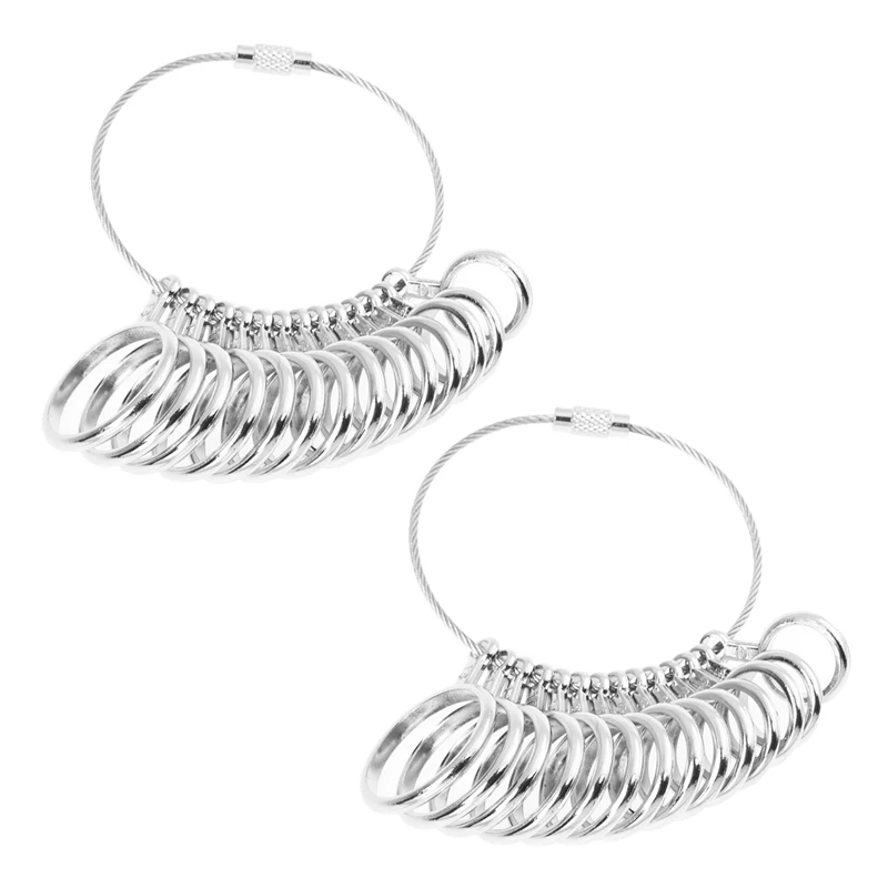 

2X Zinc Alloy Finger Ring Sizer Gauge Jeweler Sizing Tool US Size: 1-13