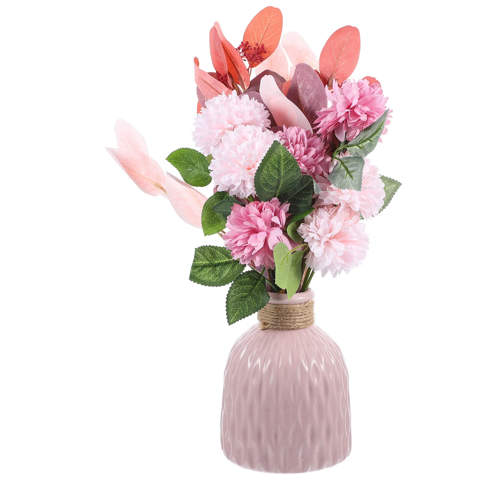 

Faux Flowers Indoor Ceramic Vase Decorative Hydrangea Mini 37X37cm Wedding Adornment Delicate Bouquet Ceramics Simulation