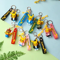 takara tomy pokemon pikachu keychain pendant cute kids toys cartoon anime figures dolls bag keyring children xmas birthday gifts