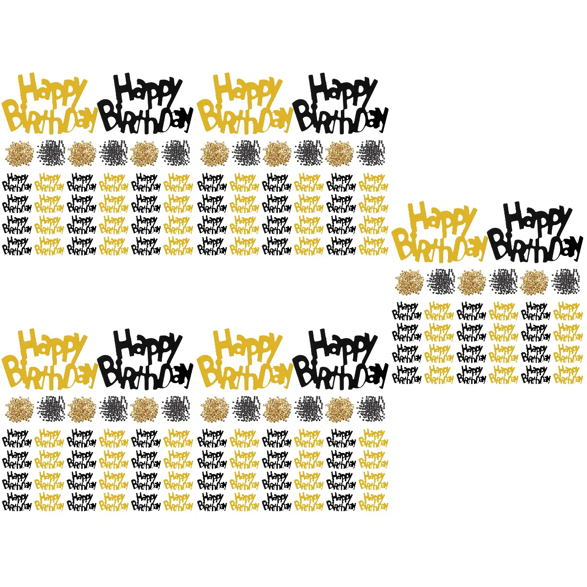 

5pcs 2 Bags of Birthday Table Confetti for Party Decoration