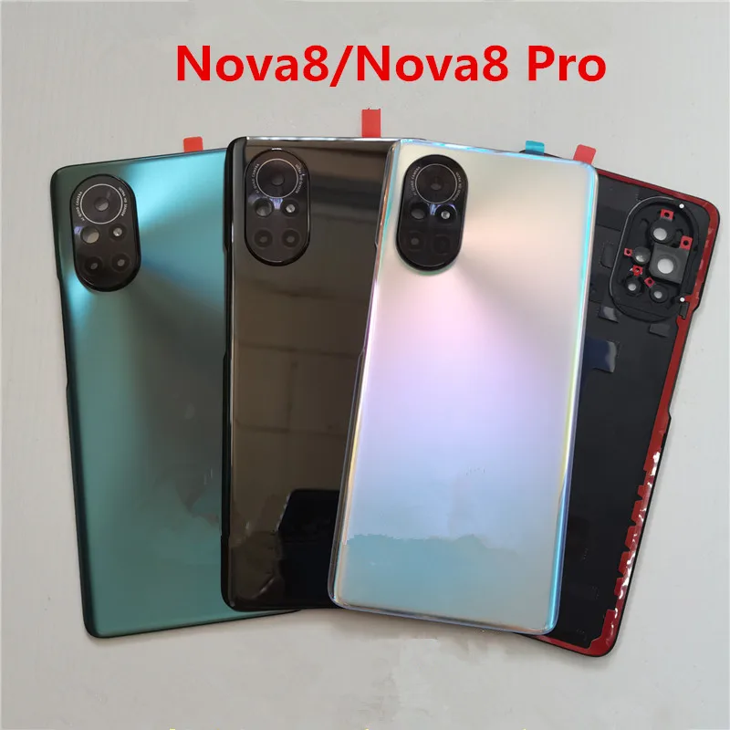 

Nova8 Housing For Huawei Nova 8 6.57" / Nova8 Pro 6.72" Battery Cover Repair Replace Back Door Rear Case + Logo Camera Lens