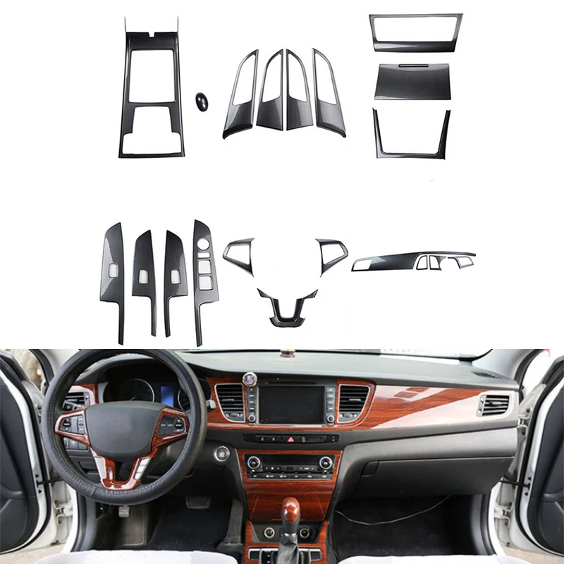 

Fit for Hyundai MISTRA 2013 2014 2015 2016 high quality interiors modified carbon fiber interior stickers easy installation