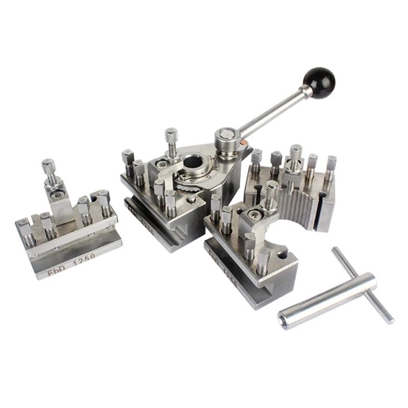 

Lathe Quick Change Tool WM210V&WM180V&0618 Tools Holder Post Rest for Swing Over Bed C2/3 SC/2 Set Table Stainless Steel