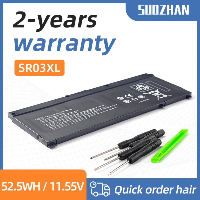 Аккумулятор SUOZHAN SR03XL для ноутбука HP OMEN 15-CE,17-CB0052TX Pavilion Gaming 15-CX0096TX,CX0006NT
