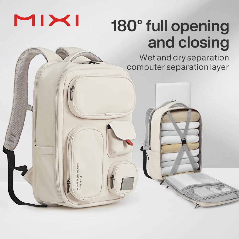 Women Travel Bag 18 Inch Men Rucksack Waterproof Laptop Whit