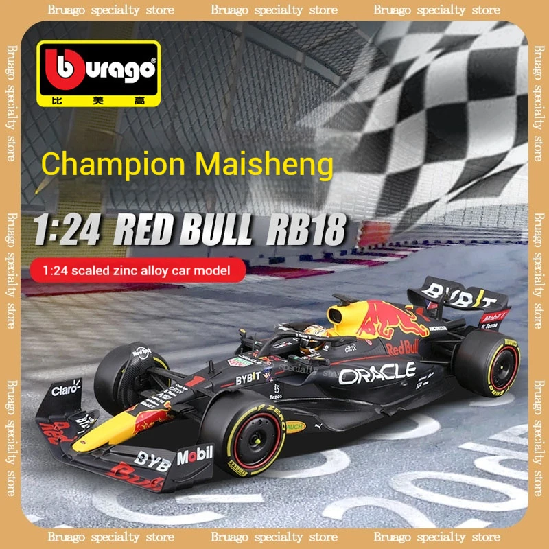 ago 1:24 Red Bull Rb18 1 Verstappen 11 Perez F1 Model samochodu 2022 Symulacja stopu Formuła Wyścigi Zabawka Ozdoba Prezent
