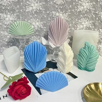 new design large scallop coral scented candle mold diy geometric handmade soap plaster 3d marine shell home craft decoration