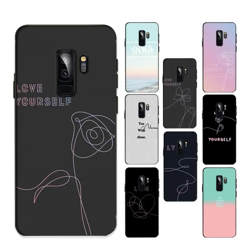 

Love Yourself You Never Walk Alone Phone Case for Samsung S20 lite S21 S10 S9 plus for Redmi Note8 9pro for Huawei Y6 cover