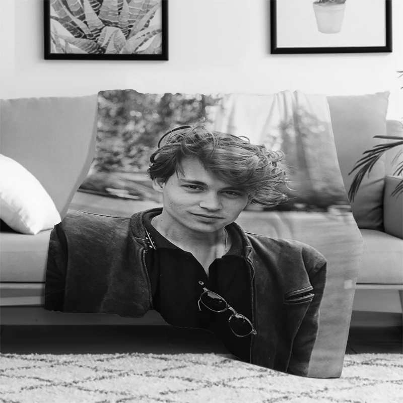 Одеяло с американским актером Джонни Депп Двухспальное одеяло пушистый диван