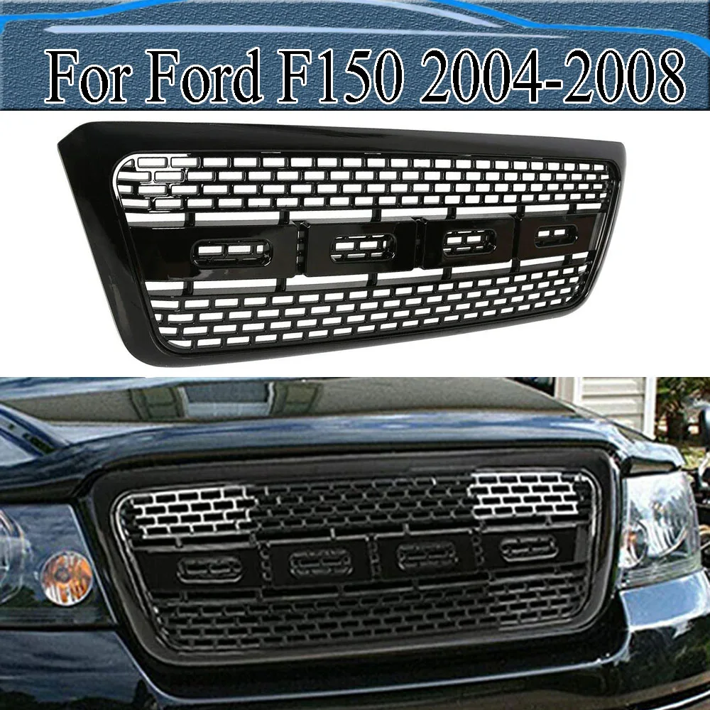 

Ford F150 2004-2008 Replacement Off Road 4x4 Accessories Modified Front Racing ABS Raptor Grills Front Grill Mesh Bumper Grilles