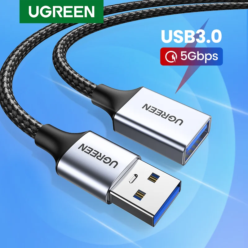 Фото Кабель-удлинитель USB 3.0 А (штекер)/USB 3.0 А (гнездо), для передачи данных, для принтера, PlayStation, клавиатуры №1