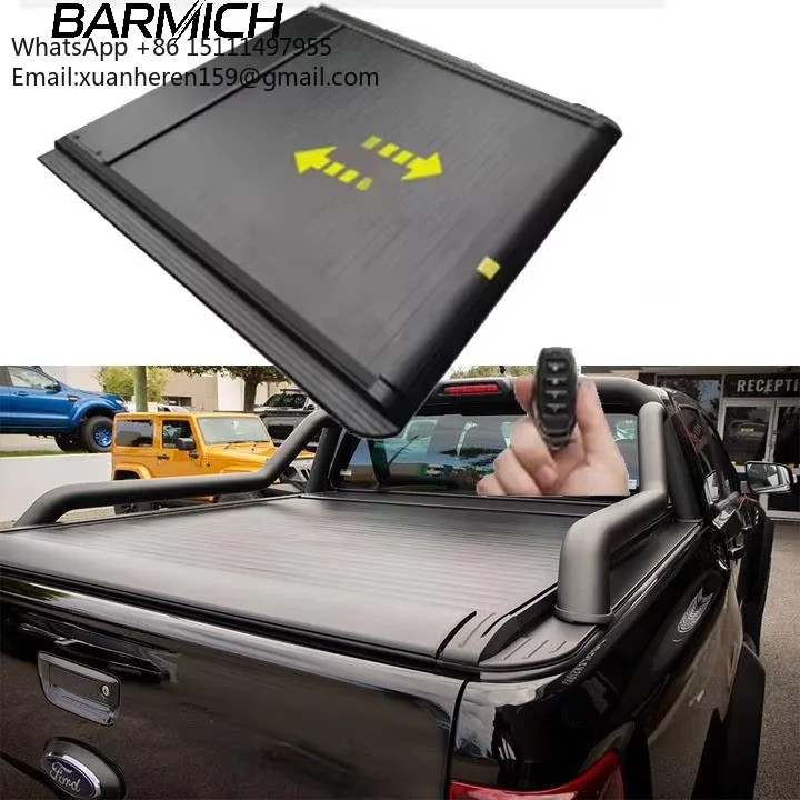 Фото Прочная электрическая выдвижная крышка кузова (тонно) для Ford F-150 Raptor с грузовым отсеком 5,5 футов, управление с пульта ДУ №1