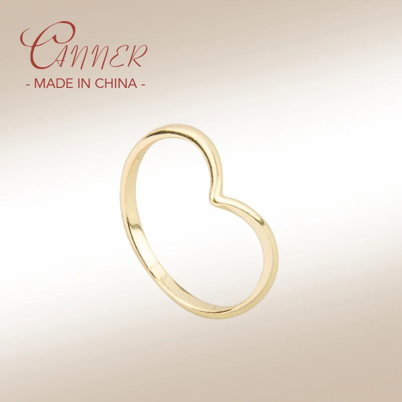 

CANNER Genuine 925 Sterling Silver Heart Ring Love Wedding Bands Ring for Women Girl Size 6/7/8 Anillo Plata 925 Jewelry