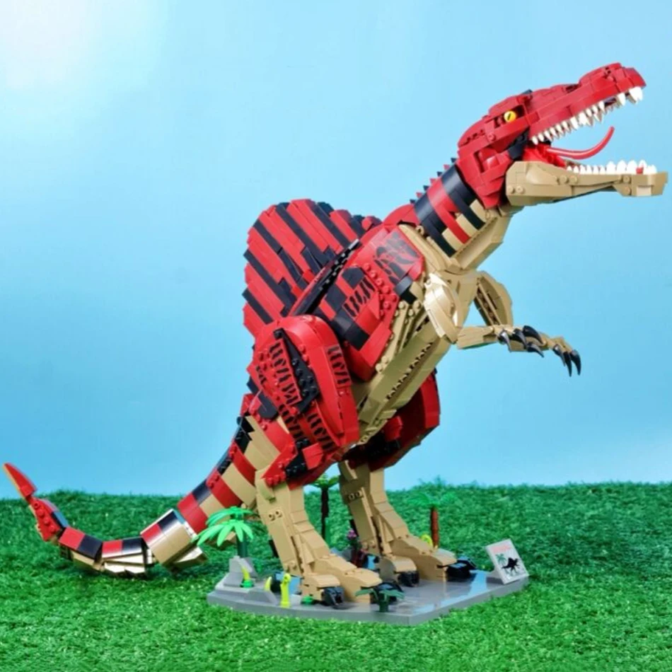 Jurassic Dinosaur World Building Blocks City  Indominus Rex Triceratops Park 3 Figures Bricks Children Toys