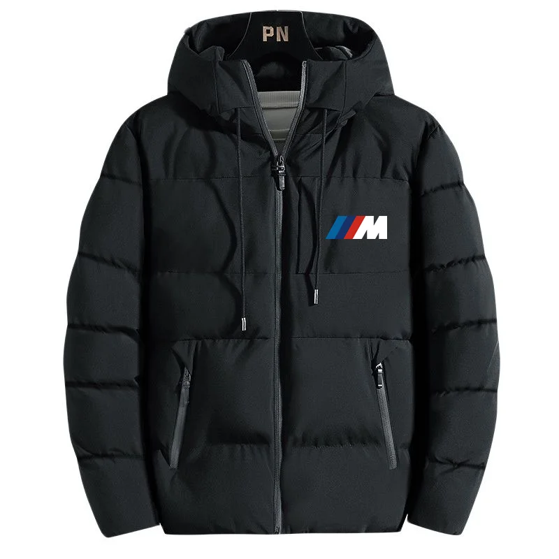 2022 Men's hooded collar plus size sports padded clothes Fashion warm padded clothes in autumn and winter