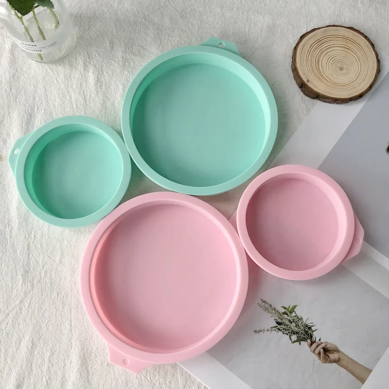 

Round Rainbow Cake Baking Mould DIY Mousse Chocolate Qi Feng Cake Germ Baking Tray Silicone Mold