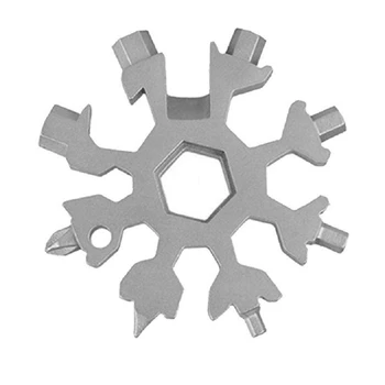 EDC – clé dynamométrique flocon de neige 18 en 1, outil manuel multifonctionnel, universel, Portable, ensemble d'outils en acier inoxydable