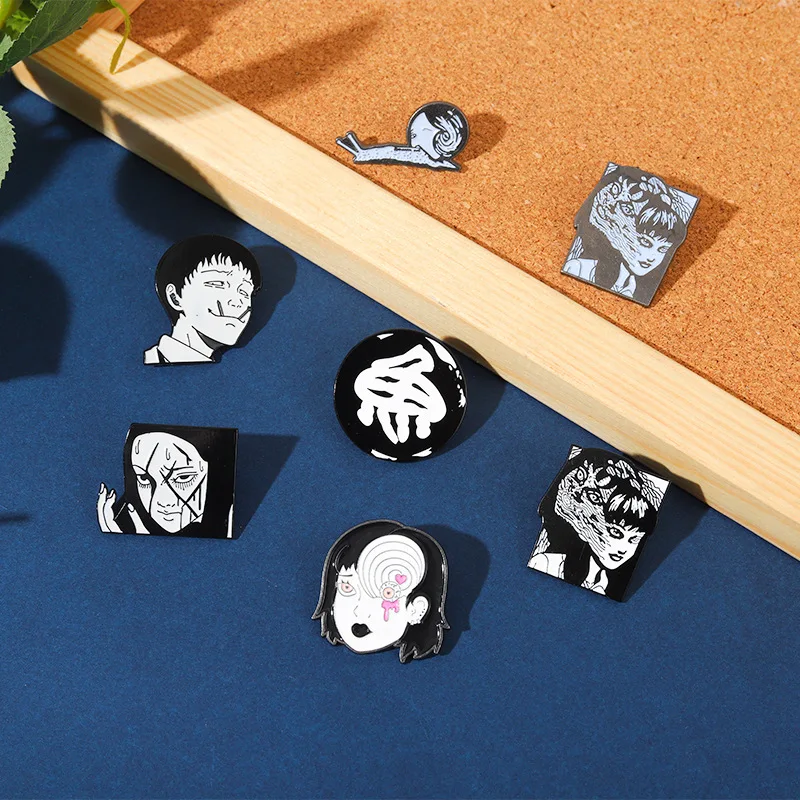 

Эмалированные булавки Junji Ito Tomie, броши в виде шрама с разделением из японских панков и зомби, аксессуары для ювелирных изделий, подарок для мальчиков и девочек