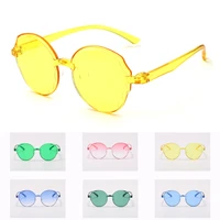 frameless jelly transparent sunglasses for motorcycle bike fashion candy color glasses cool lightweight eyewear women men gifts