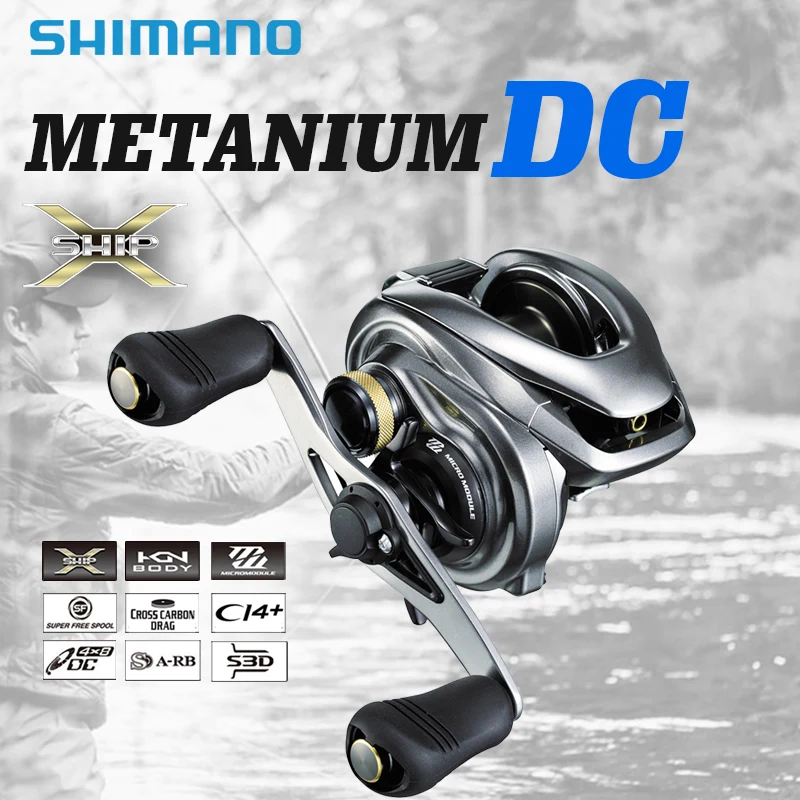 

Оригинальные японские рыболовные катушки SHIMANO METANIUM DC для заброса приманки с передаточным числом 9 + 1 шарикоподшипник 6,2/7,4/8,5 максимальное ус...