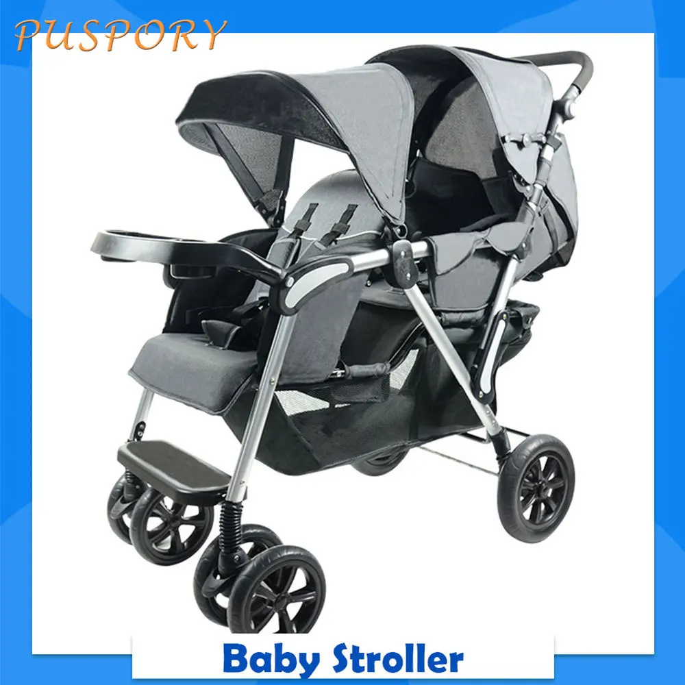 

Twin Baby Stroller Folding Double Stroller Can Sit Lying Lightweight Newborn Pram Portable Kids Mutiple Stroller Travel System