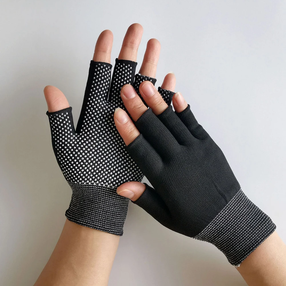 

["1 пара велосипедных перчаток унисекс, перчатки без пальцев, однотонные летние противоскользящие эластичные велосипедные перчатки с полов...