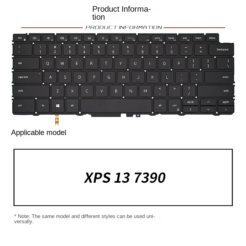 

Suitable replacement for DELL XPS 13 7390 2in1 Laptop keyboard
