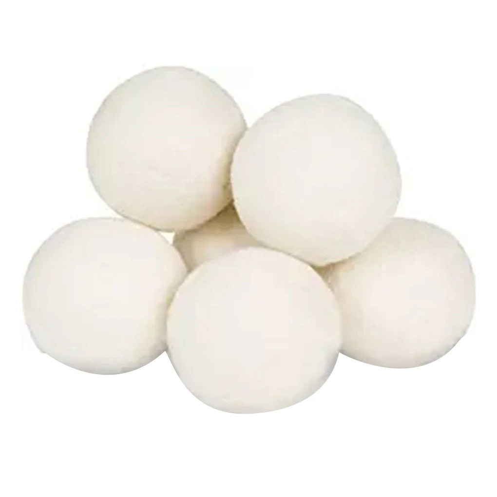 

6PCS/SET Natural Reusable Laundry Clean Ball Practical Home Wool Dryer Balls Laundry Softener Alternative Washing Machine New