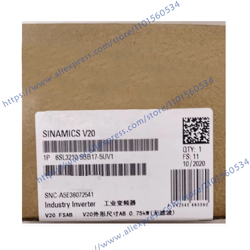 

New And Original 0.75KW 6SL3210-5BB17-5UV1 Spot Photo, 1-Year Warranty