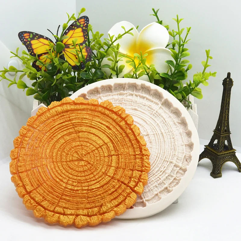 

Tree Rings Silicone Mold Kitchen Resin Baking Tool DIY Cake Pastry Fondant Moulds Chocolate Dessert Lace Decoration Supplies