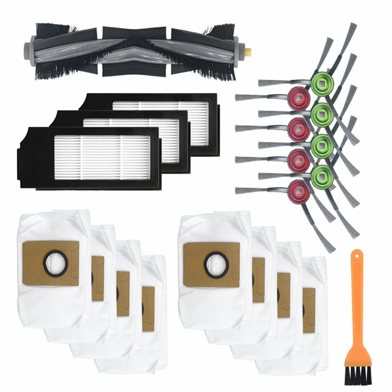 

21Pcs For ECOVACS DEEBOT X1 TURBO X1 OMN Robot Vacuum Cleaner Main Brush Side Brush HEPA Filter Dust Bag Parts