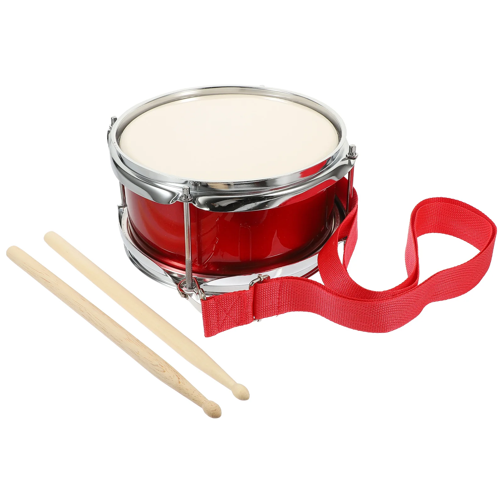 

Vaguelly Snare Drum Hand Drum Sticks Shoulder Strap Red Percussion Musical Instruments Kids Children