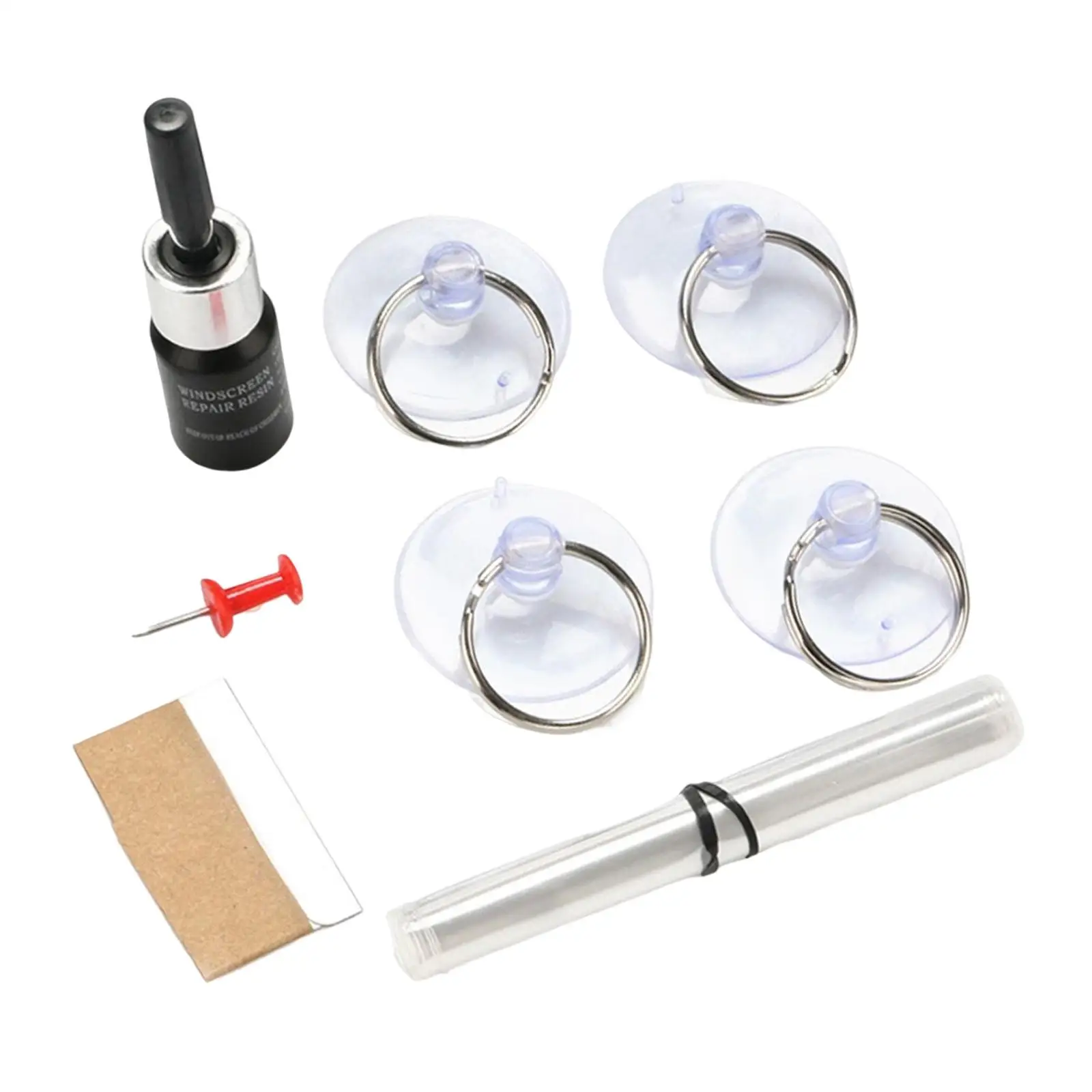 

Car Windshield Crack Repairing Set Vacuum Function Polishing Tool for Spider Web, Star Damages