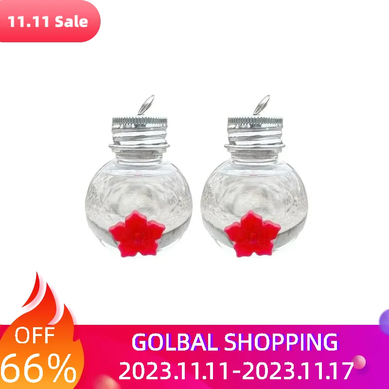 

2pcs Hanging No Fading Hummingbird Feeder Lightweight Home Sturdy With Ports Drink Water Durable Transparent For Outdoor