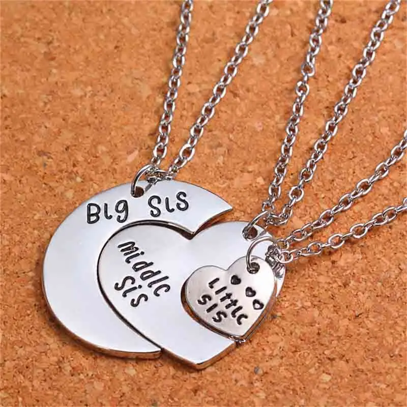 

Love necklace Little Middle Big Sister Good Sister three-piece stitching