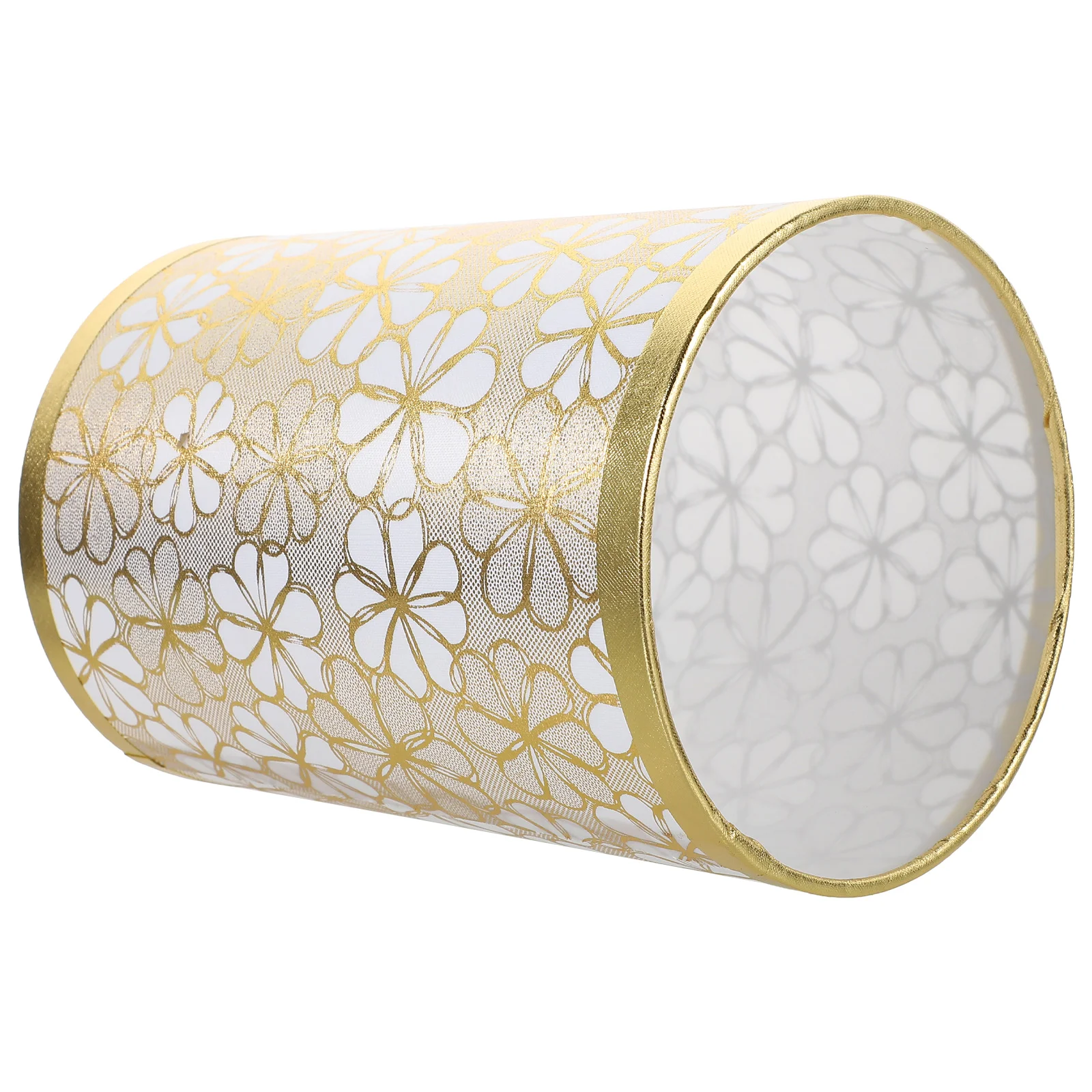 

White Flower Fabric Lampshade Clip Small Cover Vintage Pendant Light Lampshades Ceiling Gold Wall Table Flowers Chandelier