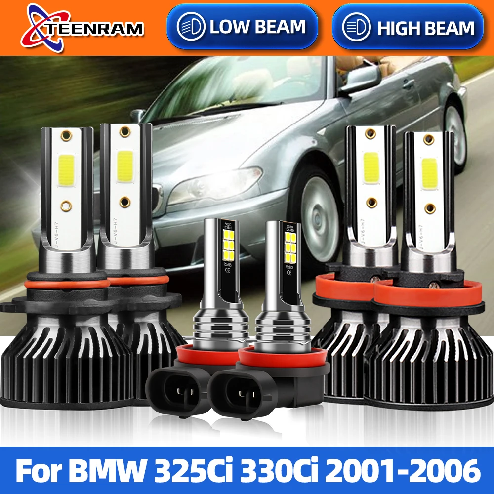 

90W H7 Led Canbus 12000LM High Power Headlight 9006 HB4 Led Headlamps Bulb Kit Turbo Lamp For BMW 325Ci 330Ci 2001-2006