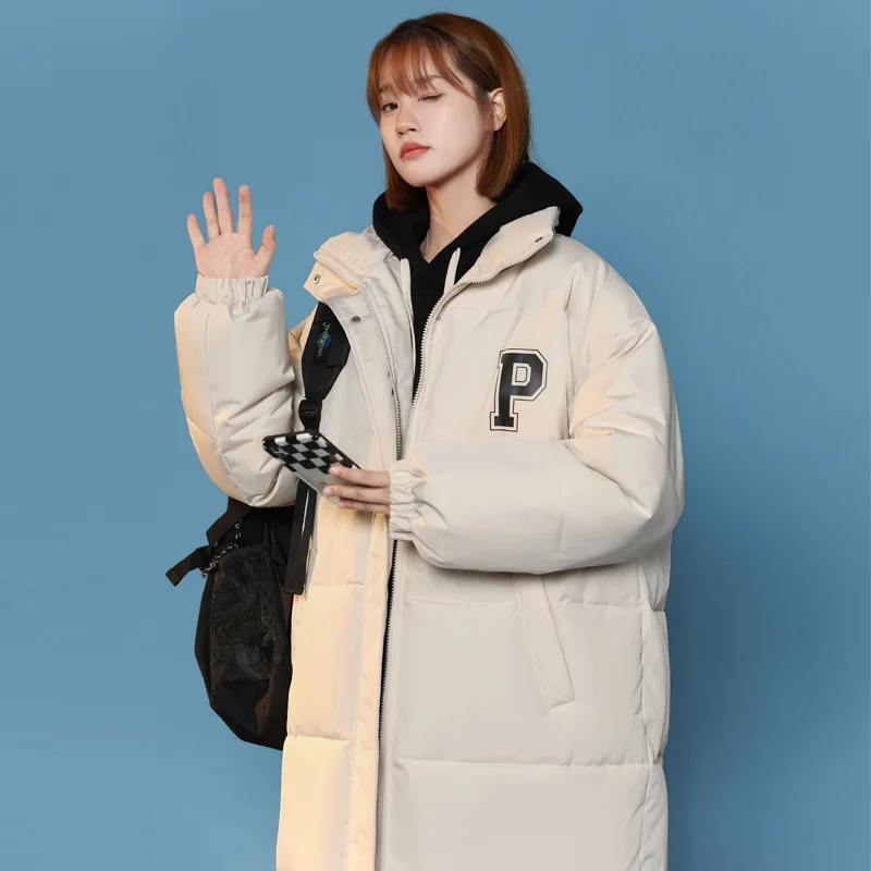 2022 New over-the-Knee Long down Jacket Women's Loose Large Size Cotton Coat Puffer Jacket Fashion