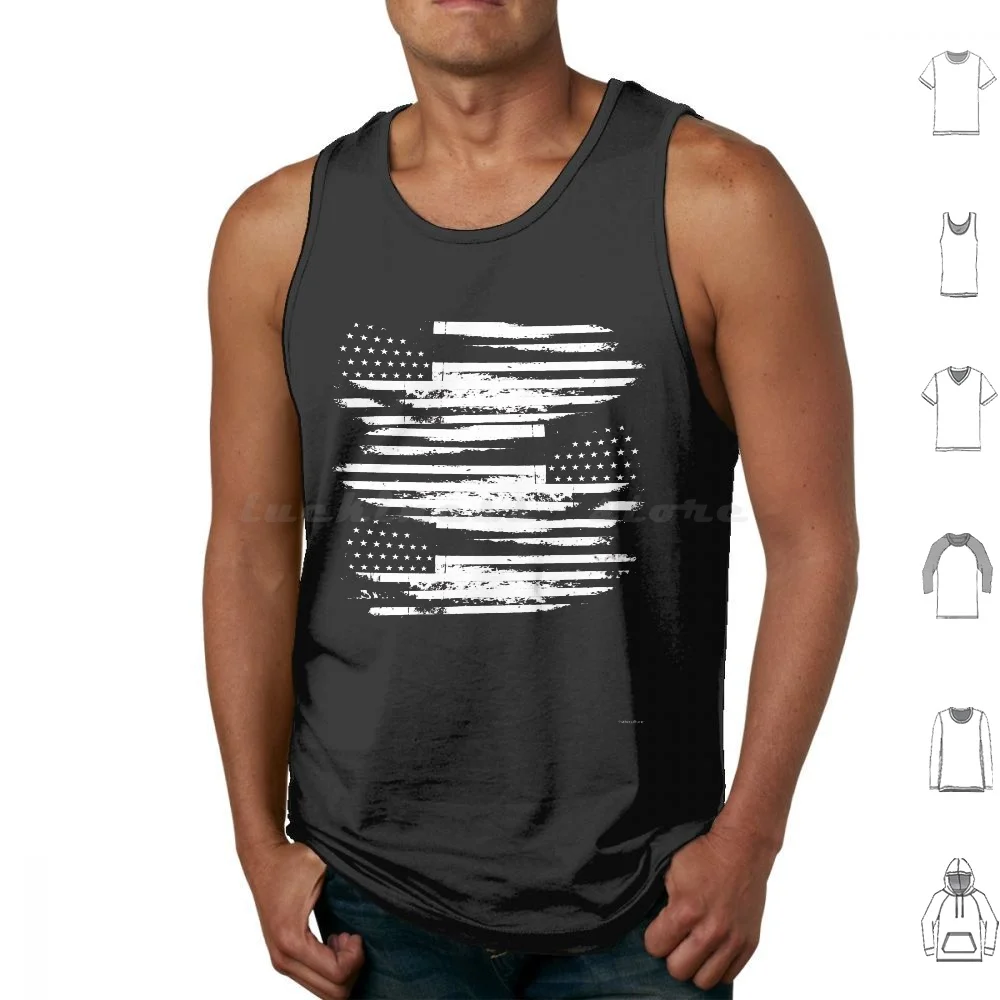 

Flag Tank Tops Print Cotton Graphic Grind Black White Goth Death Doom Metal Punk Alternative Nihilism Cool Post Weird