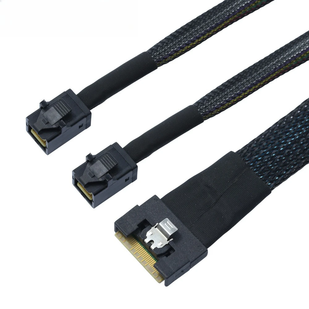 Slimline PCI-Express SFF-8654 8i 74Pin PCI-E 4.0–2 x NVME Dual SAS 8643 Серверные кабели для передачи данных Mini SAS 4.0 HD Кабель 0,5 м 0,8 м 1 м (art.: 3920d195c5b18) - 3920d195c5b18