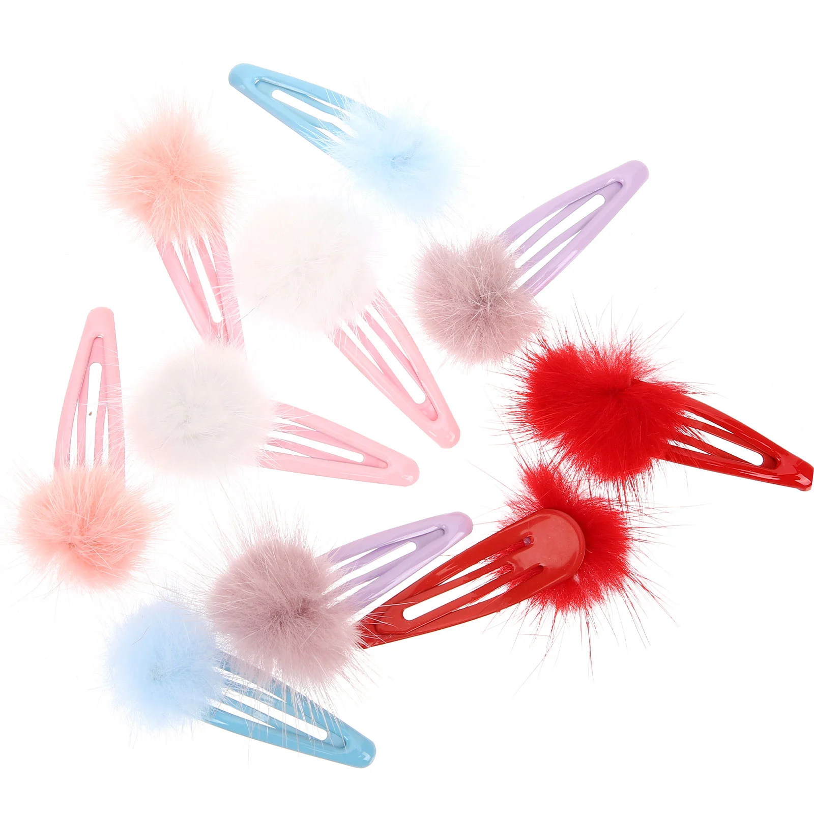 

Fluff Clip Fluffy Ball Bobby Pin Hair Pompom Clips Toddlers Barrette Kids Winter Accessories Baby Girls