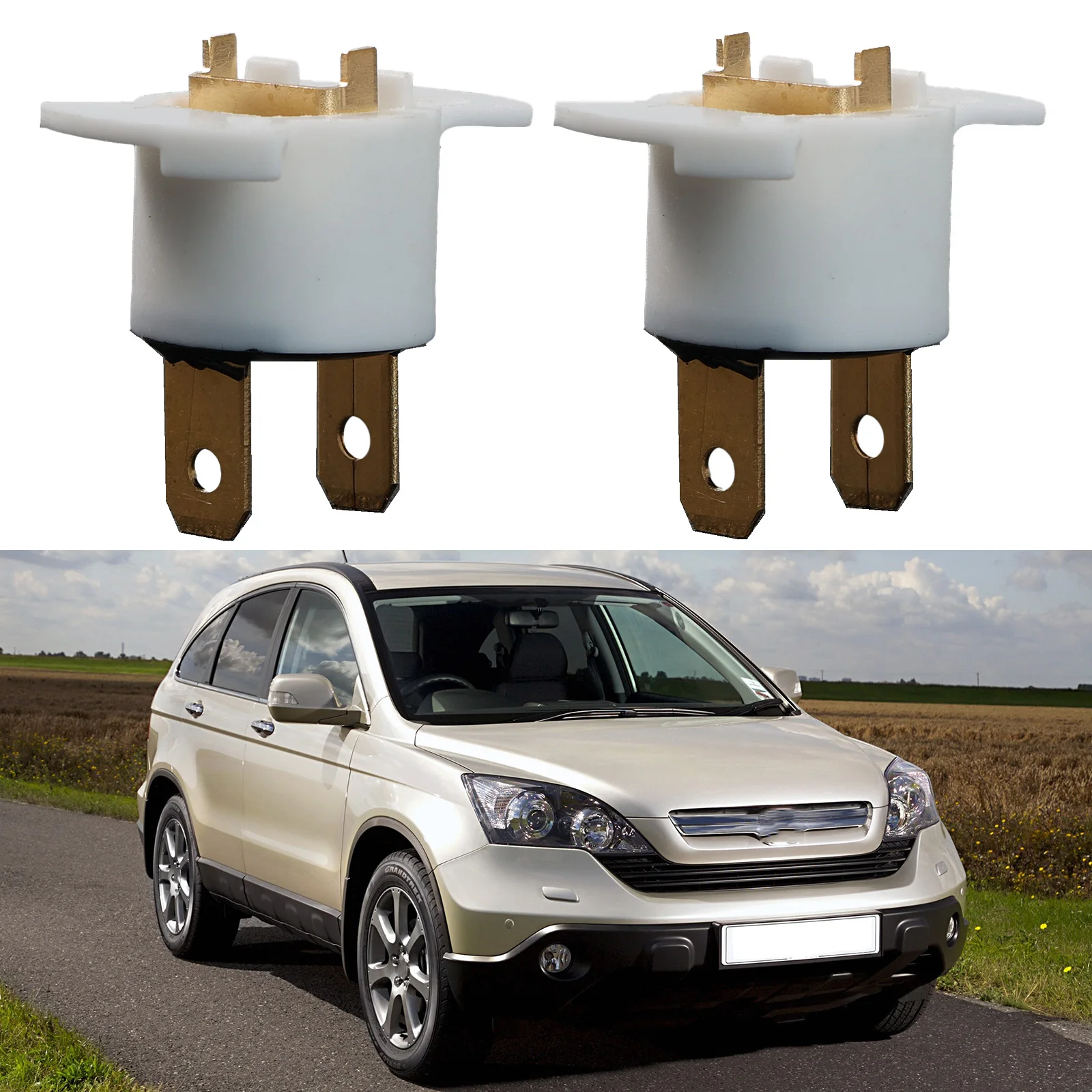 

2X H1 фара, цоколь, держатель лампы, адаптер для Honda CR-V CRV 2005-2006 Prelude 1997-2001 33116-SD4-961