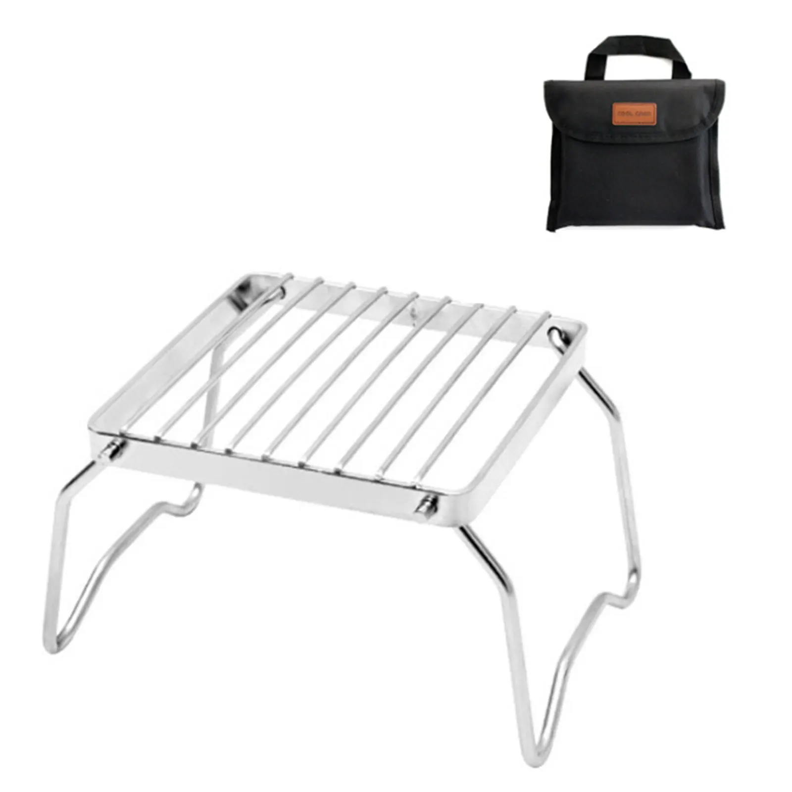 

Foldable Stove Stand Rack Outdoor Portable Camping Pot Bracket Holder Gas Stoves Burner Bracket With Storage Bag Hiking Travel