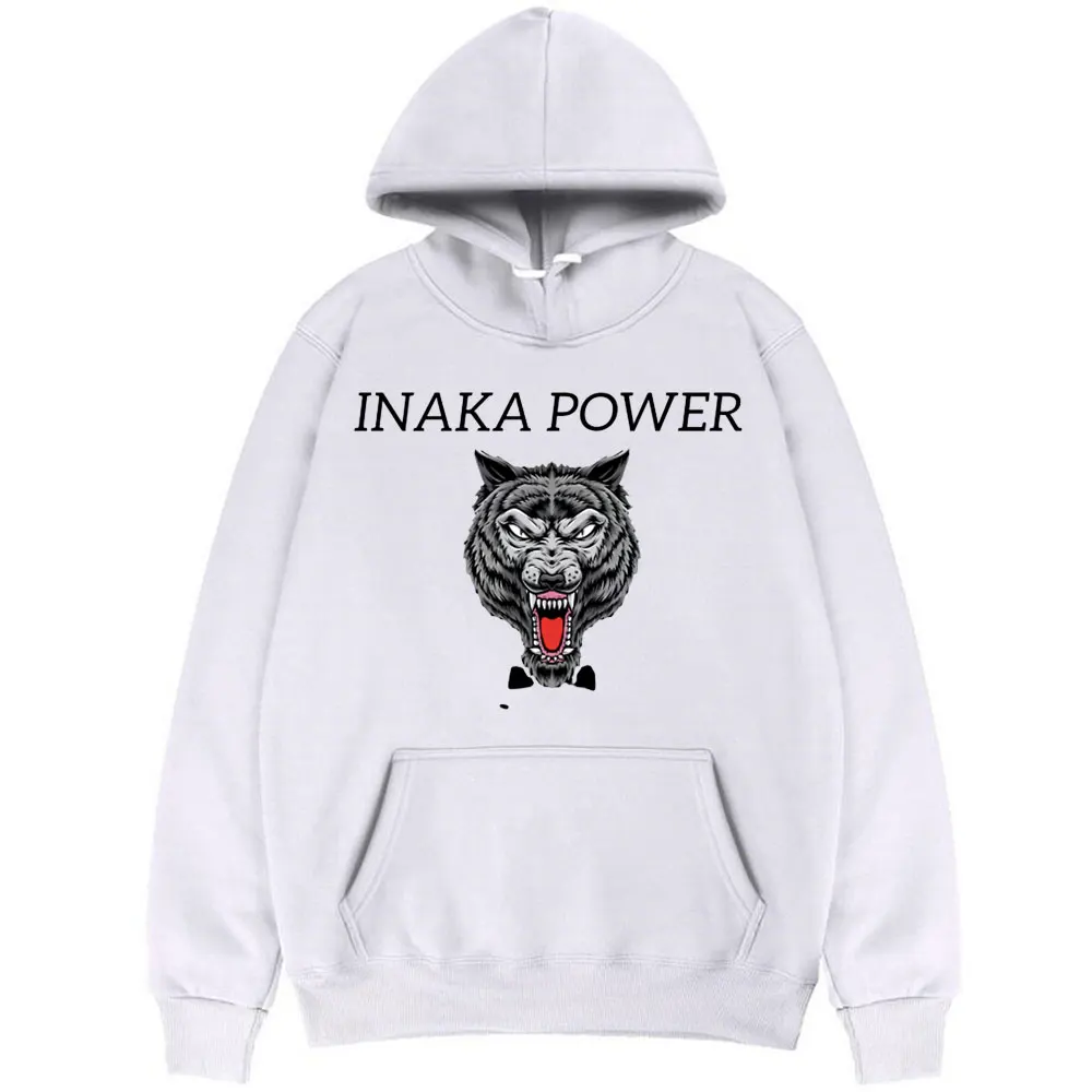 

Inaka Power Wolf Graphic Print Hoodie Tops Men Women Fashion Vintage Sweatshirt Essential Fitted Men's Fitness Fighting Hoodies