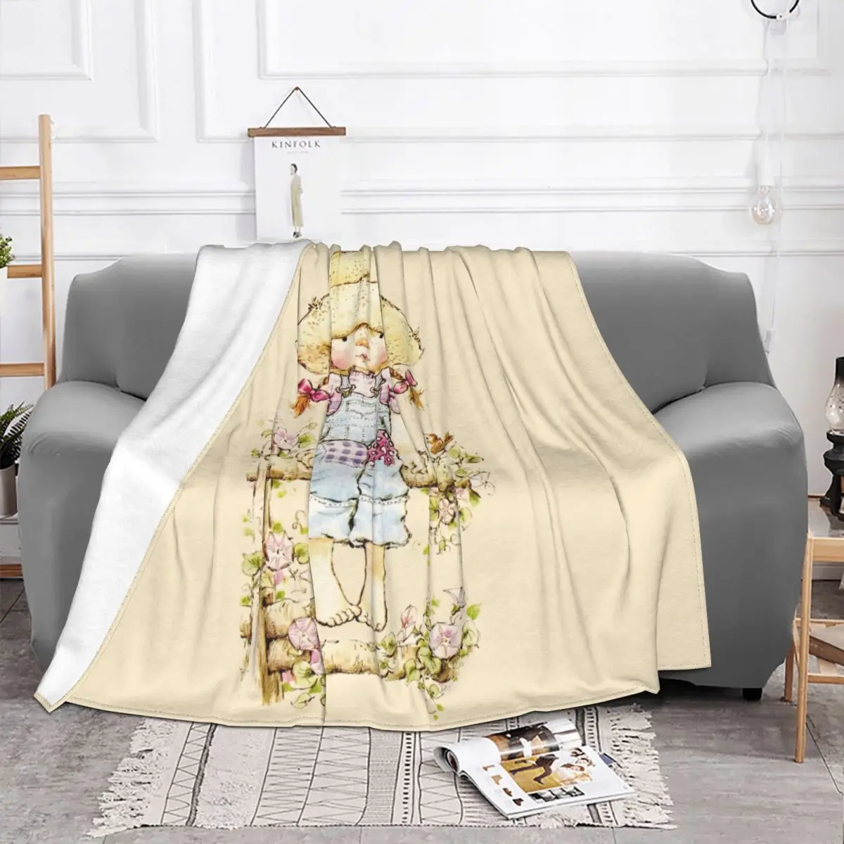 Сара Кэй-сидящее на заборе одеяло покрывало кровать уличное для кровати