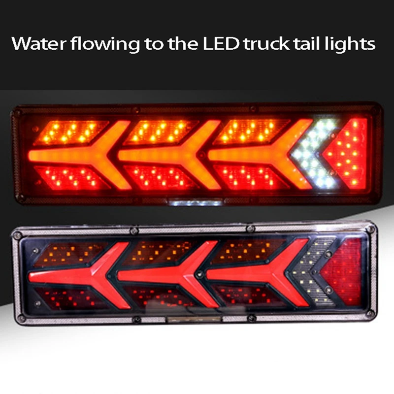 

1 Pair Car Tail Light Turn Signal Brake Light Reverse Signal Lamp Tractor Trailer Lorry Bus Campers LED Rear Tail Light