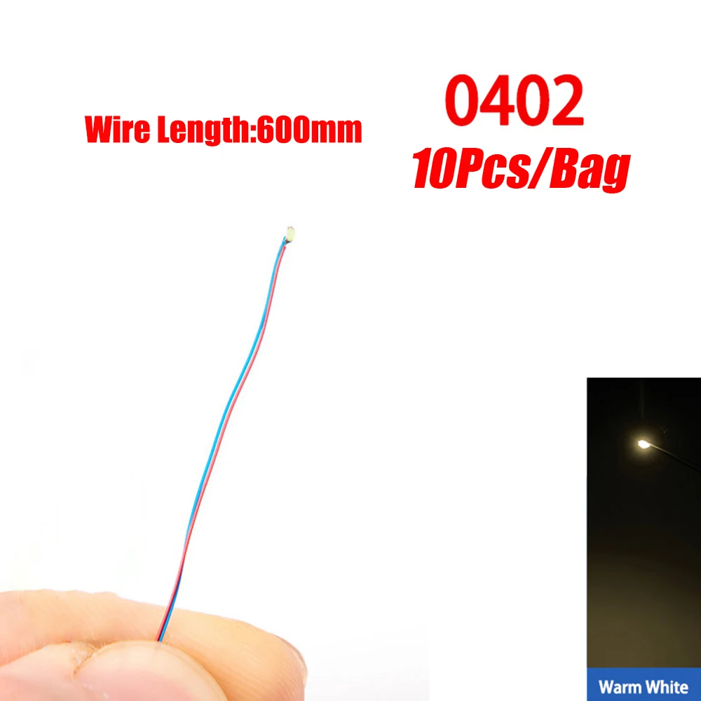 

SANMERSEN проводная микро светодиодная лампа 0402 60 см 3В 10 шт