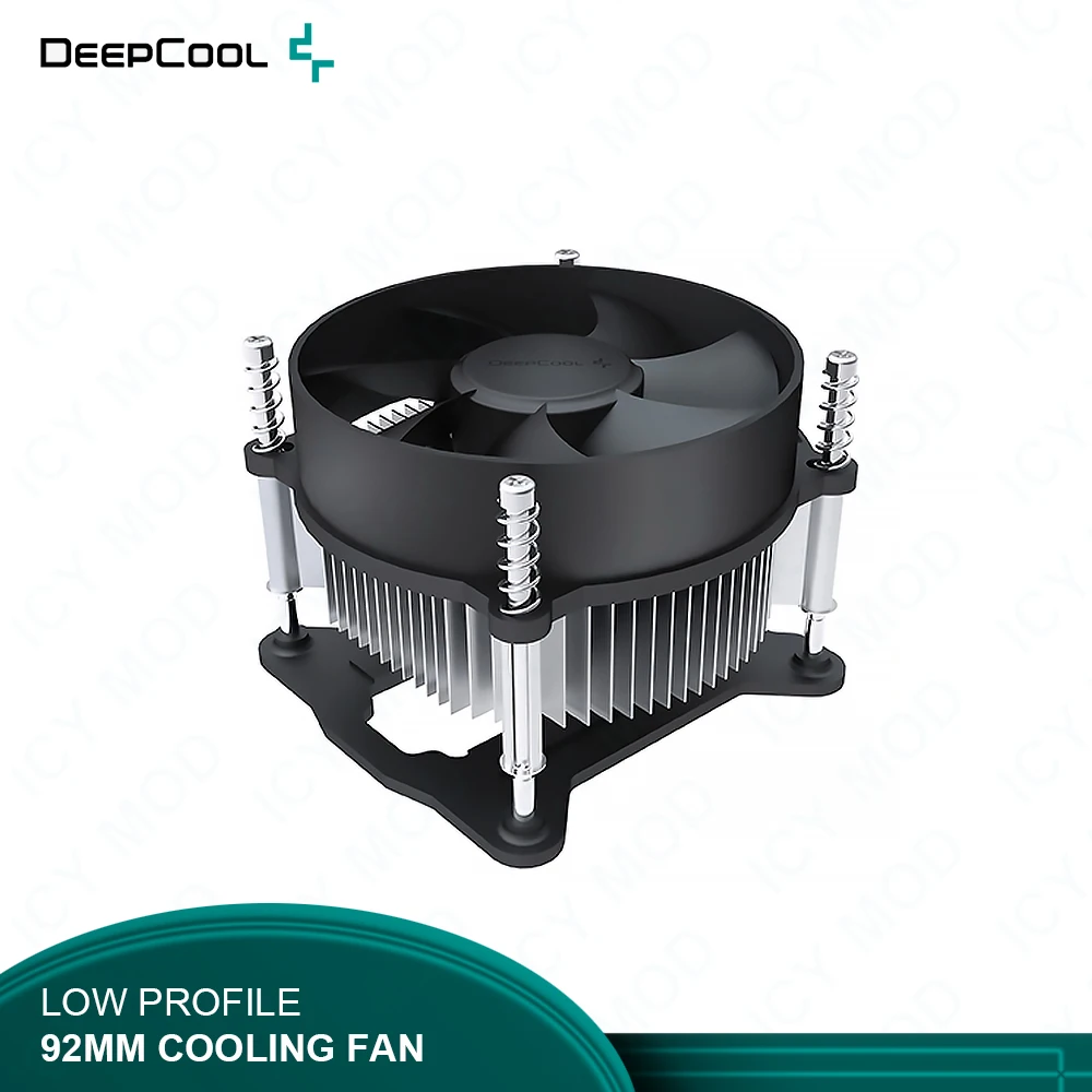 Низкопрофильный воздушный кулер для ЦП DeepCool с 92 мм компьютерным вентилятором, радиатор для охлаждения ЦП для LGA1200/1151/1150/1155