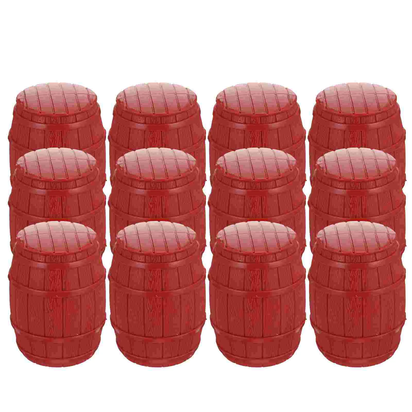 

12Pcs Realistic Pirate Barrels Model Sand Table Decor Micro Landscape Accessory